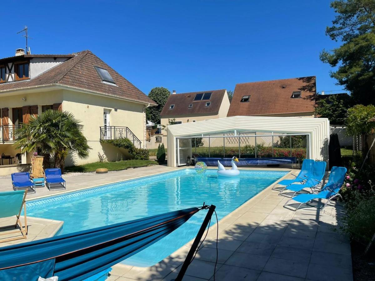 L'Annexe- Guest House Avec Piscine Studio Avec Coin Chambre Rosny-sur-Seine Kültér fotó