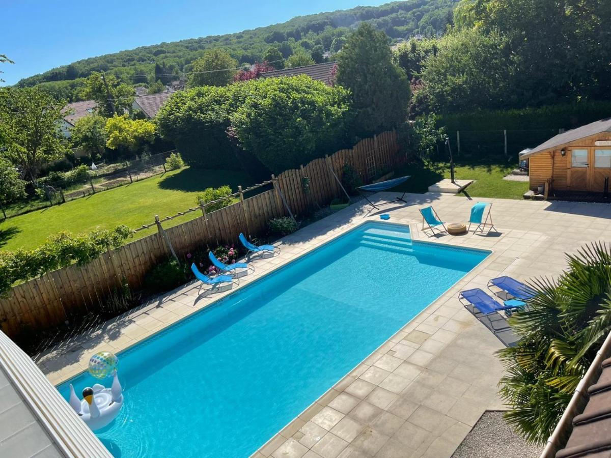 L'Annexe- Guest House Avec Piscine Studio Avec Coin Chambre Rosny-sur-Seine Kültér fotó