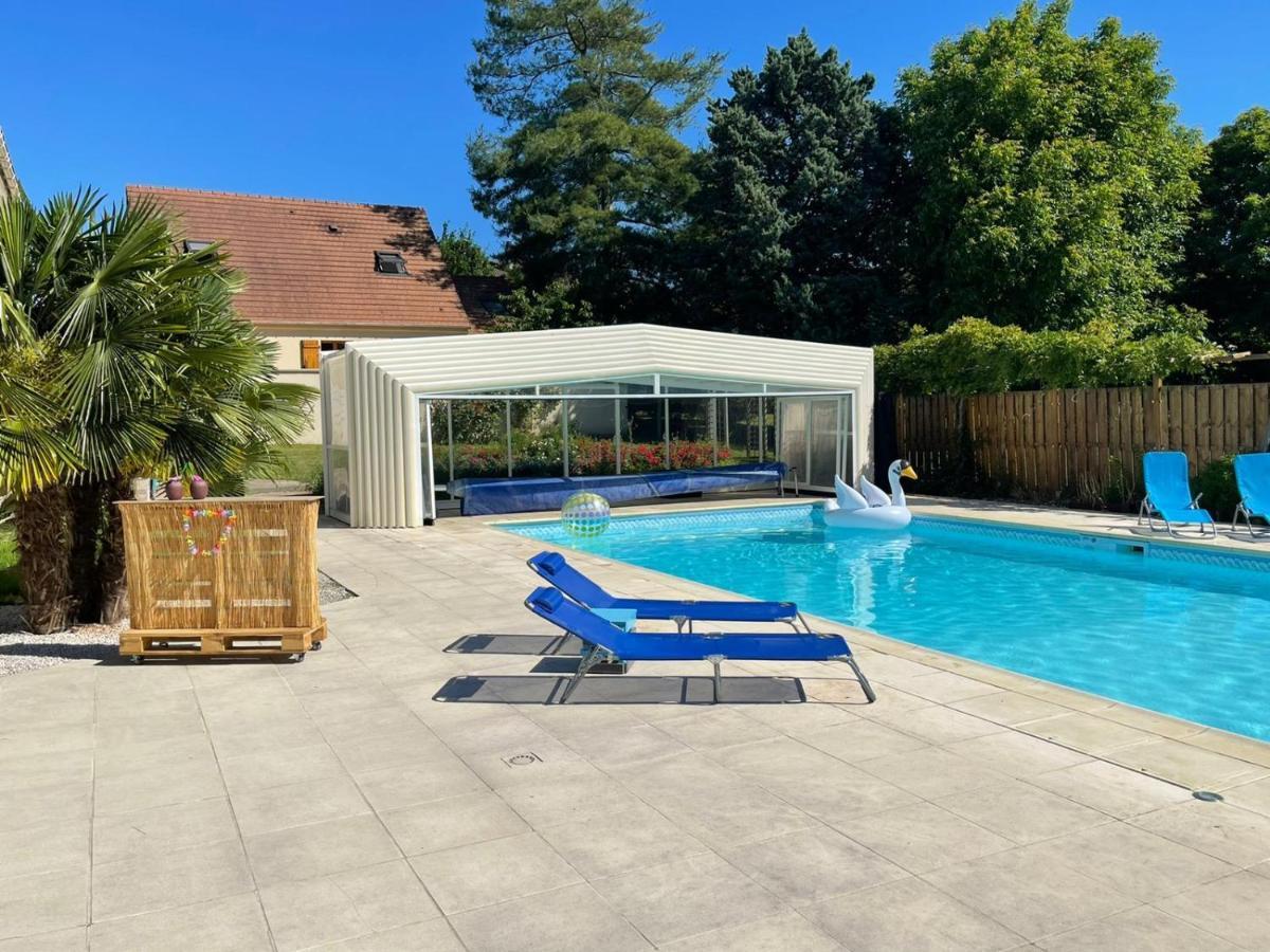 L'Annexe- Guest House Avec Piscine Studio Avec Coin Chambre Rosny-sur-Seine Kültér fotó