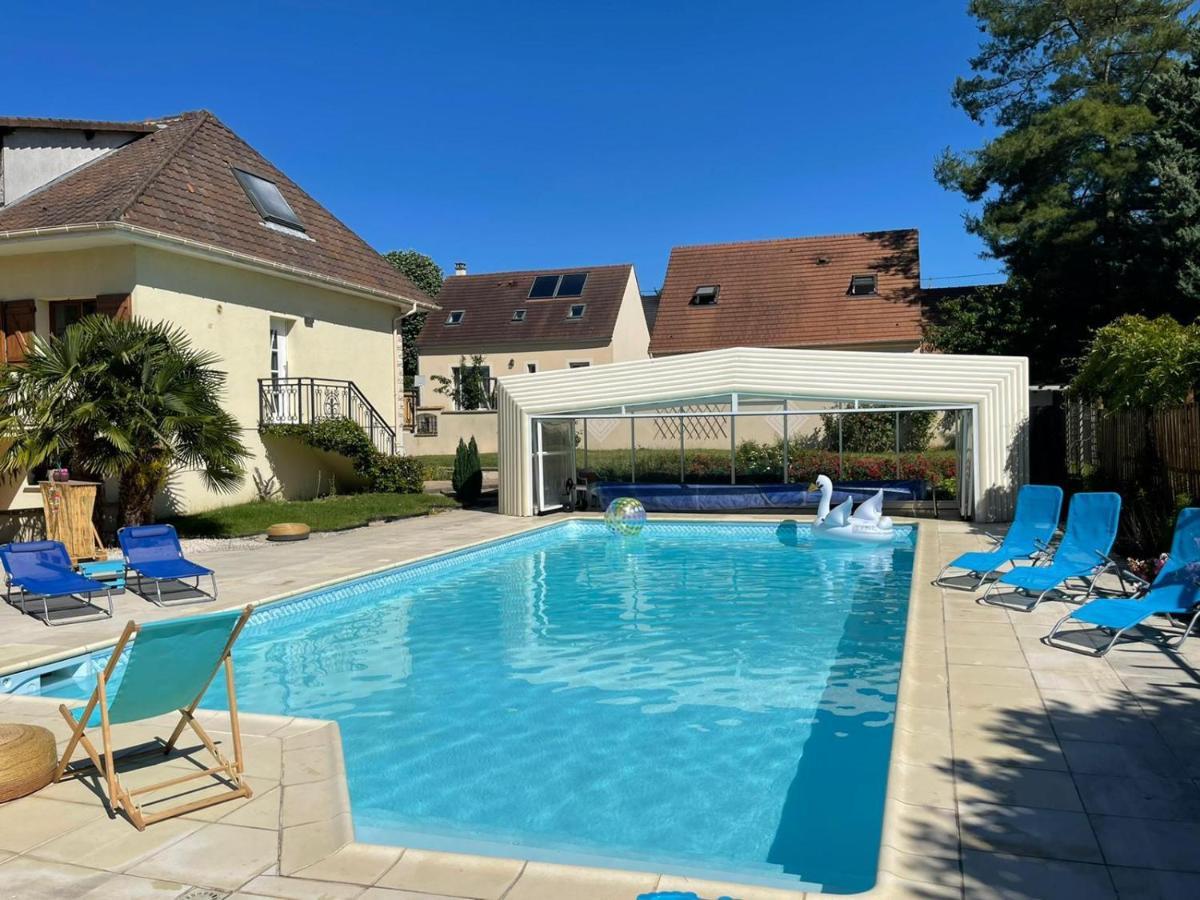 L'Annexe- Guest House Avec Piscine Studio Avec Coin Chambre Rosny-sur-Seine Kültér fotó