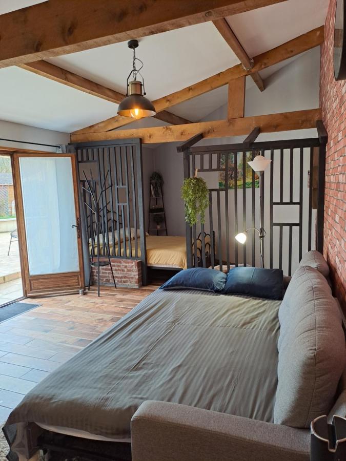L'Annexe- Guest House Avec Piscine Studio Avec Coin Chambre Rosny-sur-Seine Kültér fotó